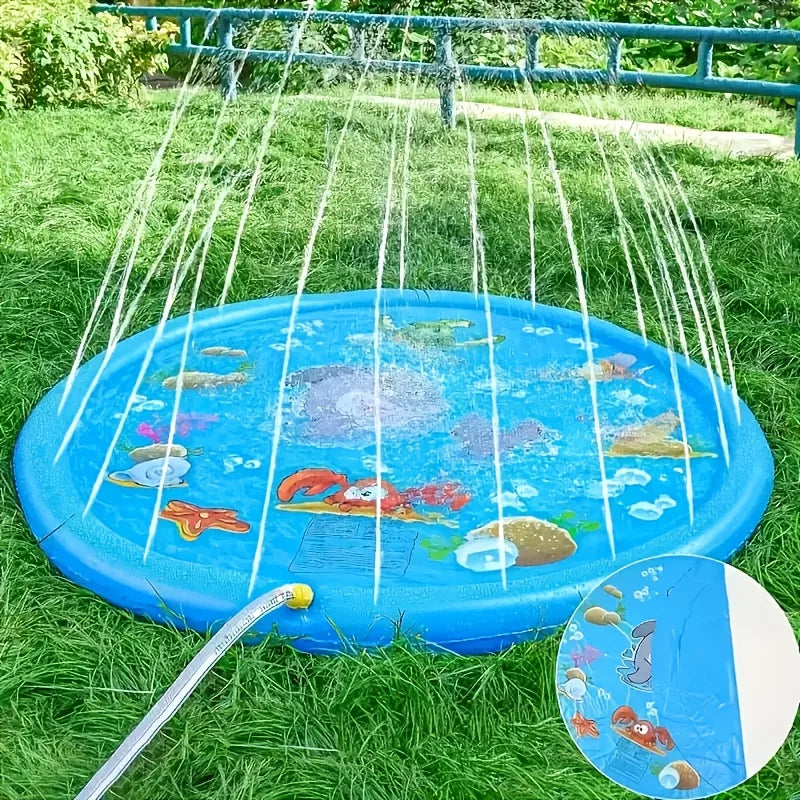 Blue Dolphin Inflatable Splash Mat