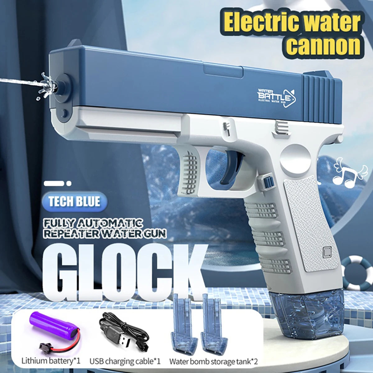 Electric Water Gun Rechargeable Automatic