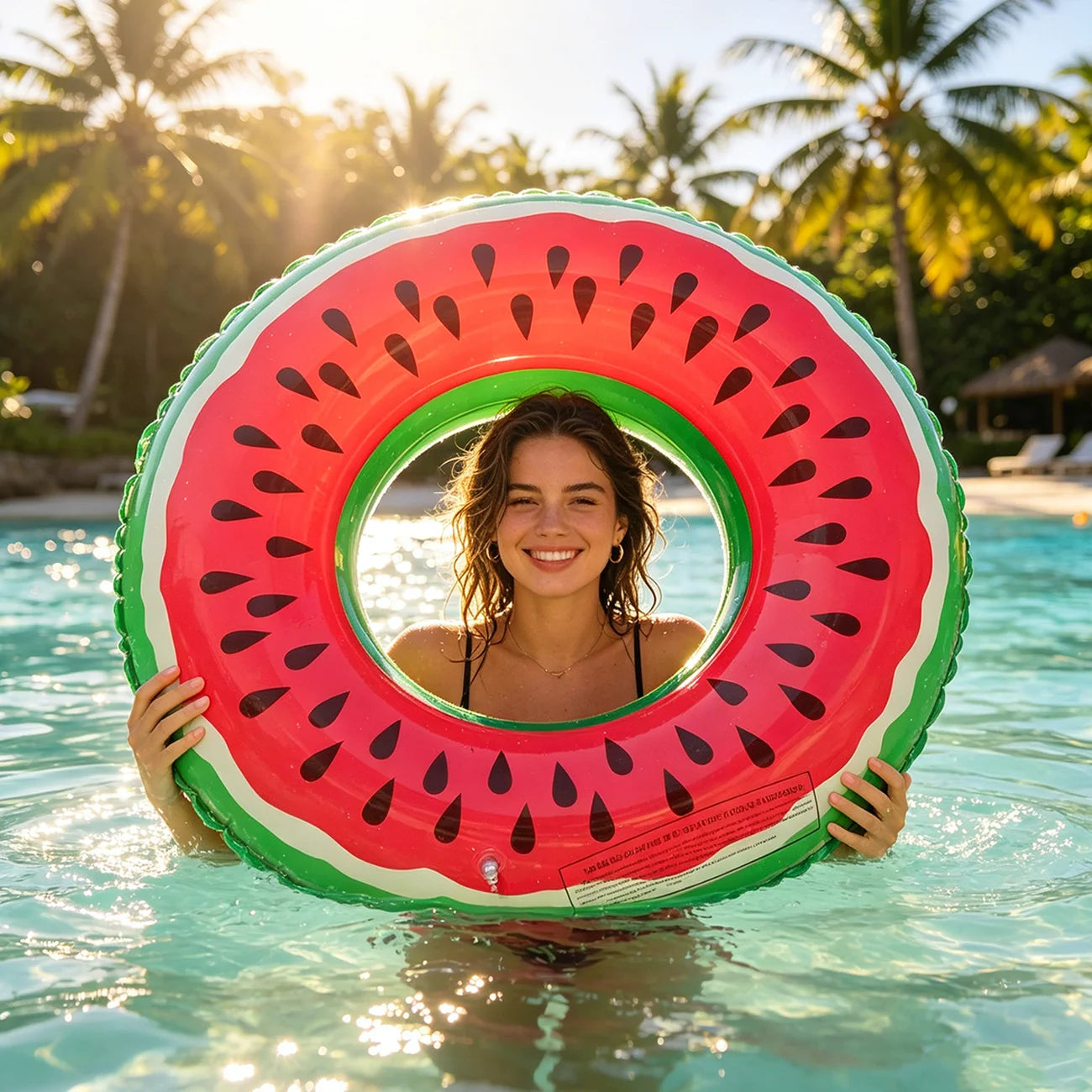 1PC Watermelon Inflatable Swim Ring