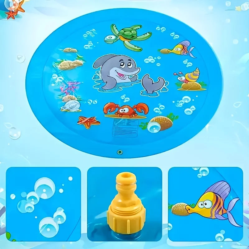 Blue Dolphin Inflatable Splash Mat