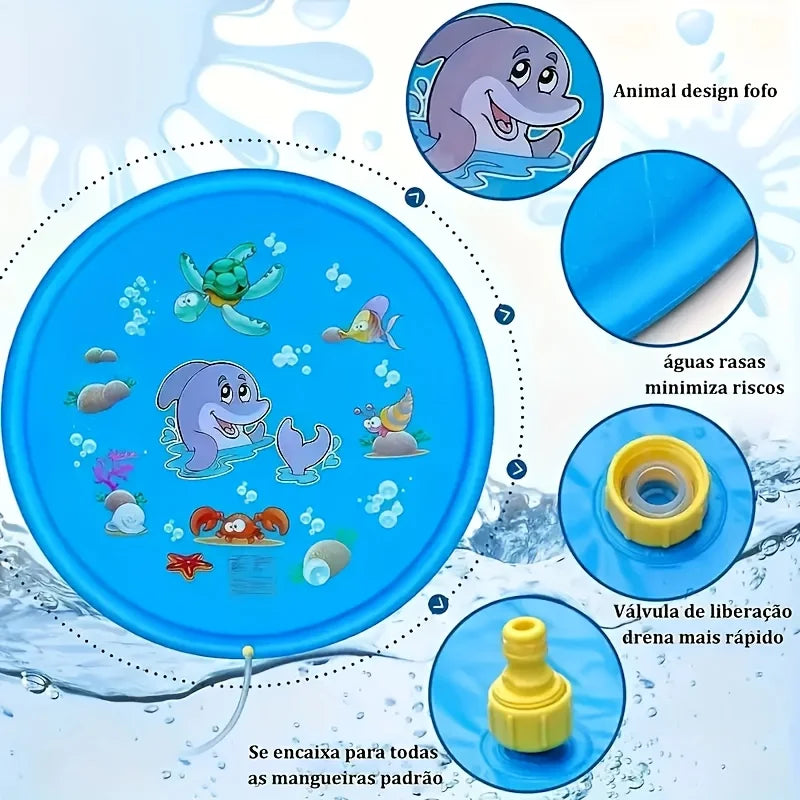 Blue Dolphin Inflatable Splash Mat