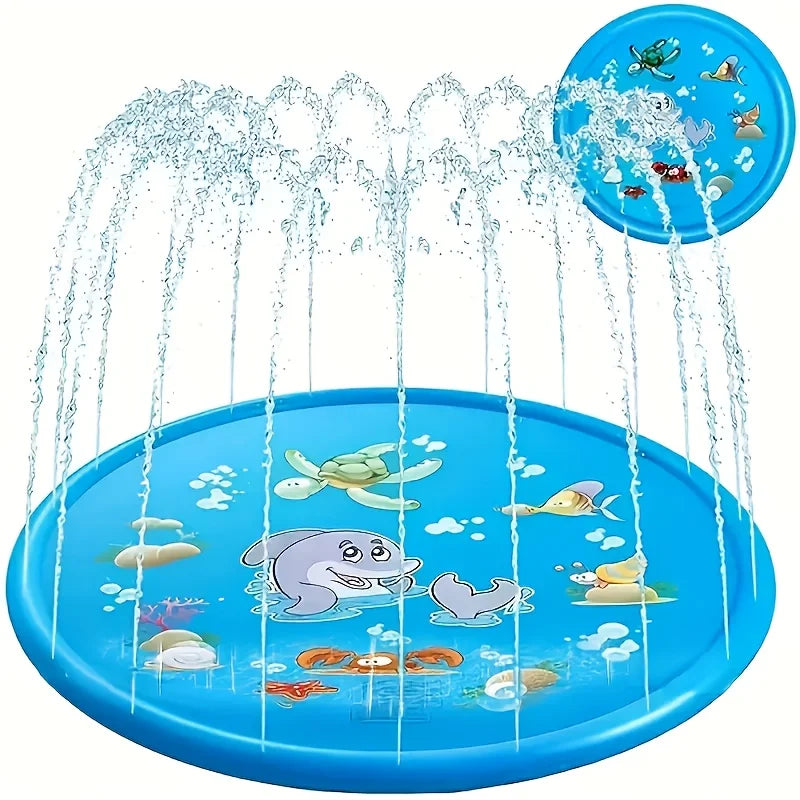 Blue Dolphin Inflatable Splash Mat